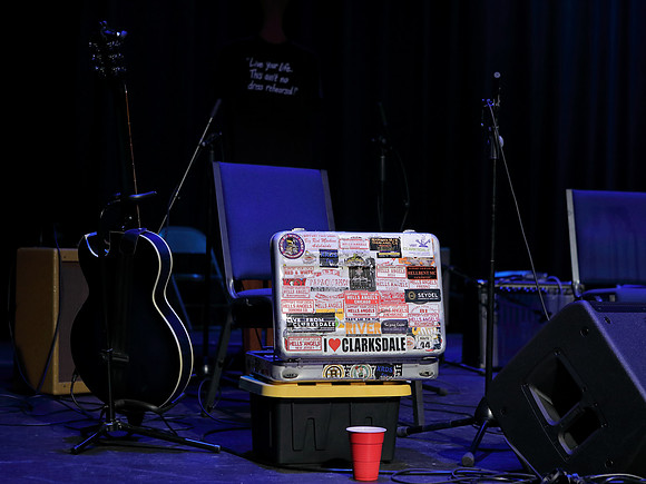 Charlie Musselwhite's Instruments wait after Sound Check July 28, 2023